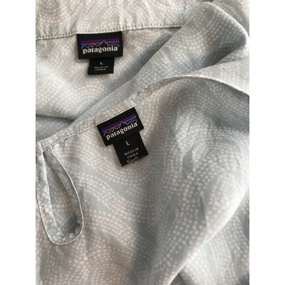 Patagonia Women's Blue 2 pc set Sleeveless top june lake wrap skirt size large - Picture 3 of 12